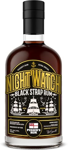 Pusser's Rum - Night Watch Black Strap Rum. Limited Edition. 40% ABV, 70cl