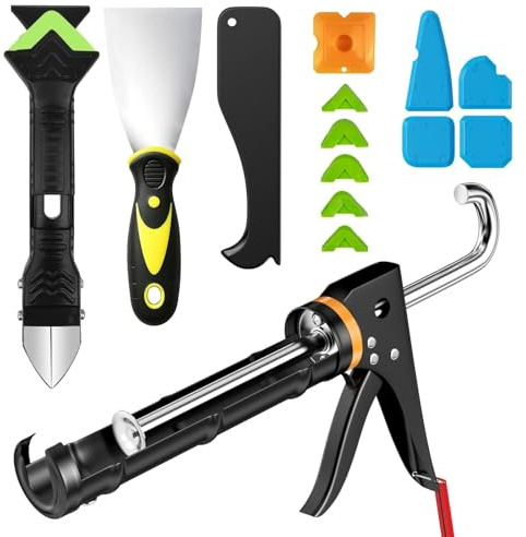 Ravytha Patronpress-set, professionell silikonspruta, silikonpistol, patronpistol, silikonpress, silikonpatron, silikonpatron, silikonpatron, silikonpatron, för badrum, kök, golv, fönster