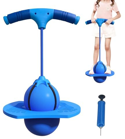 Pelota Que Rebota con Asa - Pelota Que Rebota con Equilibrio para Niños | Capacidad de Carga de 300 Kg, Diseño Seguro Antideslizante, Goma Gruesa Resistente al Desgaste, Incluye Mango Y Bomba, Divers