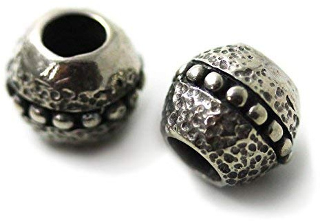 LynnAround Pewter Norse Nordic Viking Celtic Beard Beads Rings, Dwarven Dreadlock Pirate Medieval Hair Beads, Pagan Jewelry