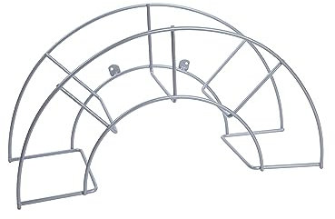 Sauvic 03312 - Soporte Manguera plastificado, 60x22x30 cm, Color Gris