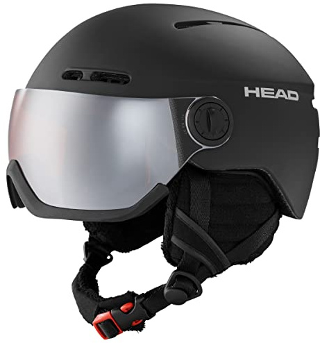 HEAD KNIGHT visir skidhjälm för vuxna, unisex, svart