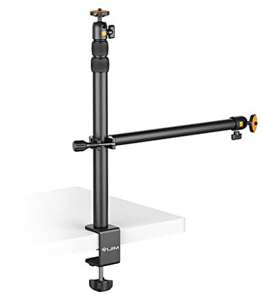 VIJIM Treppiede regolabile LS02 con supporto - con morsetto da tavolo - per foto e video dall'alto