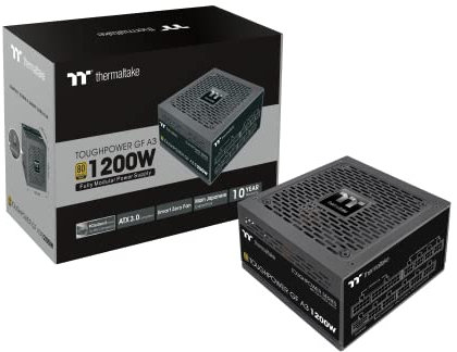 Thermaltake Toughpower GF A3 1200W | PC-ATX-3.0-Netzteil | PCIe Gen 5.0 | 80-Plus-Gold | voll-modular | leiser 140 Lüfter | EU Zertifiziert