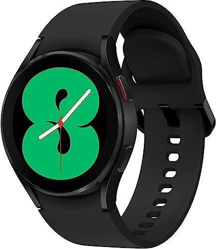 Samsung Galaxy Watch 4 Black 4G, Bluetooth, 40mm, Black Sport Band (UK Version) (Renewed)