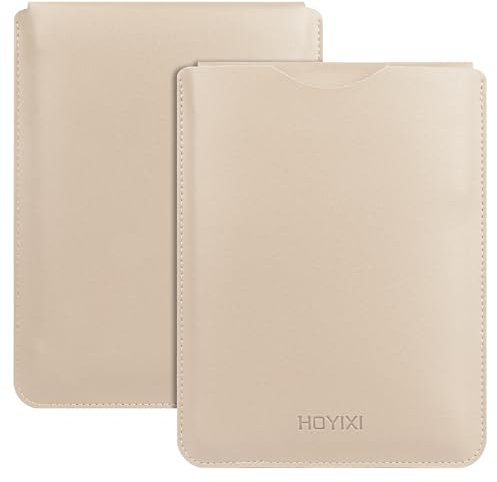 HoYiXi Hülle für 6 Zoll Kindle/Kobo/Voyaga/Lenovo/Pocketbook/Sony/Tolino E-Book E-Reader Leichte Leder Schutzhülle Tasche für für 6 Zoll E-Book, Weiß