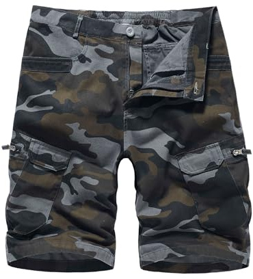 LHHMZ Pantalones Cortos Cargo para Hombre, Pantalones Cortos de Camuflaje, Pantalones Cortos Casual Camuflaje