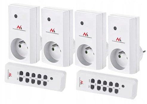 Maclean MCE 153 Lot de 4 prises télécommandées + 2 télécommandes avec télécommande max. 3600 W