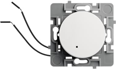 DEBFLEX - Casual Evo - Interruptor Conmutador - Interruptor de Pared con Indicador Luminoso - Instalación Rápida - ABS - Instalación Empotrada - Blanco -76 x 76 x 34 mm
