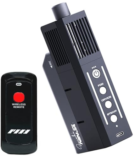 PMI SmokeNINJA PRO KIT Macchina per nebbia portatile con tempo di scoppio prolungato, controllo USB-C, effetti di nebbia superiore, vapore e ghiaccio secco per uso in studio ed eventi (PRO KIT)