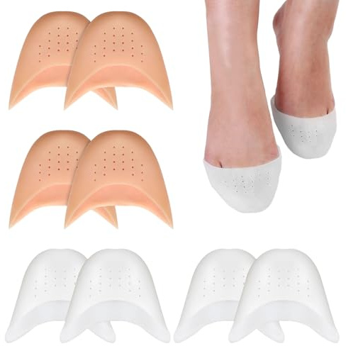 4 Pairs (8 Pack) Silicone Toe Pads for Pointe Shoes,Toe Protectors for Women,Silicone Toe Protectors for Shoes,Soft Gel Toe Protectors,Silicone Gel Toe Caps with Breathable Hole for Ballet,High Heel