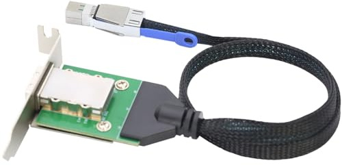 AoQhir Cable adaptador Mini SAS HD SFF-8644 macho a SFF-8088 hembra, cable convertidor de servidor de alta velocidad de 0,5 m