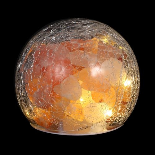 IWOWHERO Lampe de Sel Naturelle Décorative Cristal Petite Lampe de Chevet Artistique avec Lumière Chaude pour Ambiance Relaxante Maison