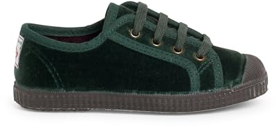 Pisamonas Zapatilla Terciopelo con Cordones Talla 27 en Color Verde