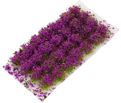 Healifty Modélisme, matériau miniature, fleurs, plantes, violet, herbe, modélisme, bricolage, miniature, maison de poupée, jardin de fées, décoration