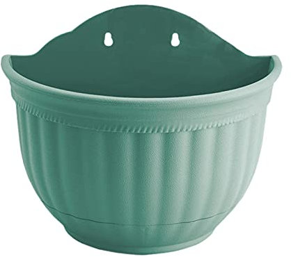 Vaso per fiori a semicerchio, per balcone e esterno, da appendere alla parete, un tipo di resina, fioriera da interni, semicerchio