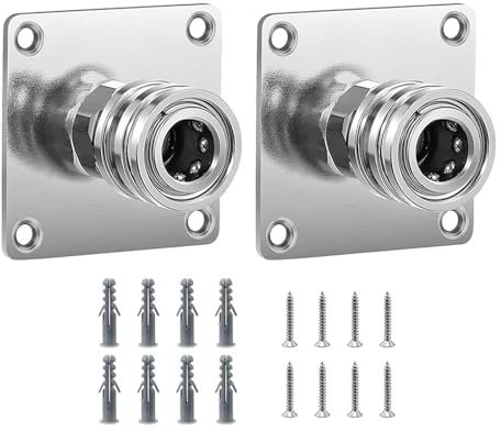 Bvdfgk Soporte de pistola de alta presión para pistola de alta presión, 2 piezas de acero inoxidable, soporte de pared para pistola de lavado a presión para garaje, taller de lavado