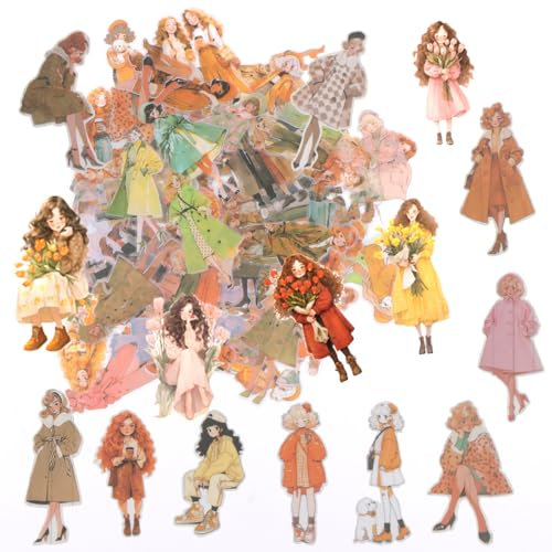 ZIGefofo 240 Stück Scrapbooking Vintage Sticker Menschen, Dekorative Aufkleber für Mädchen, Umschlag, Tagebuch und DIY Prozess