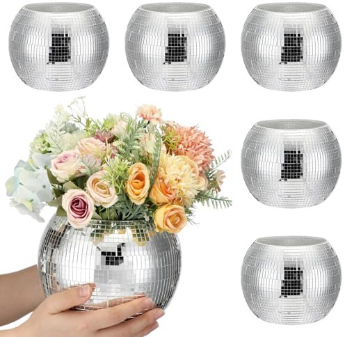 6 Pcs Disco Ball Planter Disco Ball Vase Centerpieces