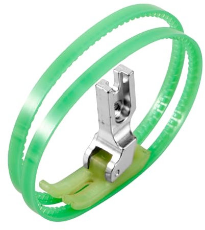 DIYEAH Double Roller Sewing Machine Foot Presser Feet for Household Use Satin Stitch and Wear-resistant with Plastic Ring Compatible with Leather and Free Motion Stitching