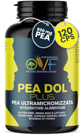 OVF PEA DOL Plus 600mg con Boswellia e Quercetina in sinergia, 120 cps, Pea Ultramicronizzata, Potente Supporto per disturbi e tensioni localizzate con PEA, Pea Ultramicronizzata