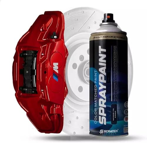 Candy Apple Red Caliper Paint - High-Gloss 1K Heat-Resistant Spray, 400ML Aerosol for Automotive Brake Drums, Rust Prevention, Durable Finish, Long-Lasting Protection for Cars