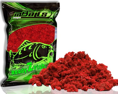 Magic Baits Ready 2 Fish Groundbait Angelfutter Fertigfutter Feeder Futter angelfertig Grundfutter fertig zum Angeln Futtermittel (800g, Garlic Robin Red)
