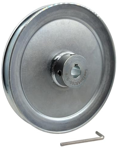 Saelno AB700-5/8 Single Groove Web Sheaves,v Belt Pulley 5/8 inch bore 7 OD,Motor Pulley Carbon Steel for A B 5L 4L V-Belts