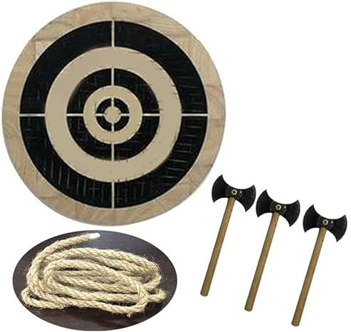 HGSTM Set di Bersaglio di Legno di Legno, Set Bersaglio di Bersaglio di Tomahawk in Legno, Bersaglio del Gioco di Ascia Lancio di Ascia paulowhia Rotonde Board, per Pendenti di Decorazione murale