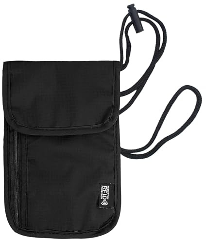 Keratobleem Brustbeutel mit RFID Schutz, Anti-Diebstahl Reisegeldbeutel, Weicher Brustbeutel zum Reisen Unisex,Tasche Sicherheit Umhängegeldbeutel,für Passport,Kreditkarten,Smartphone,Münzen,Geld