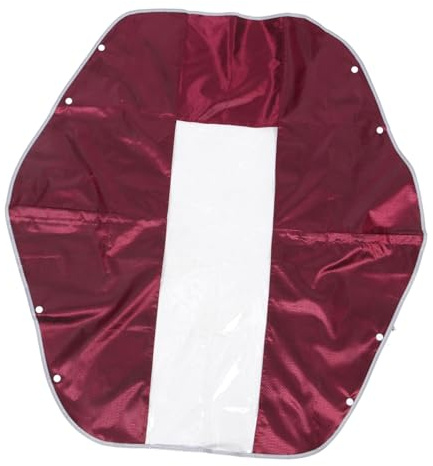 STOBAZA Waterproof Electric Scooter Dashboard Cover Large Zippered Mobility Scooter Panel Protector in Dark Red Jacquard Fabric