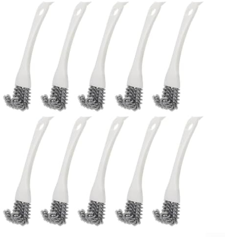 Lot de 10 brosses multifonctions pour barbecue et cuisine pour nettoyer en profondeur la cuisinière, l'évier, les rails de douche et le barbecue