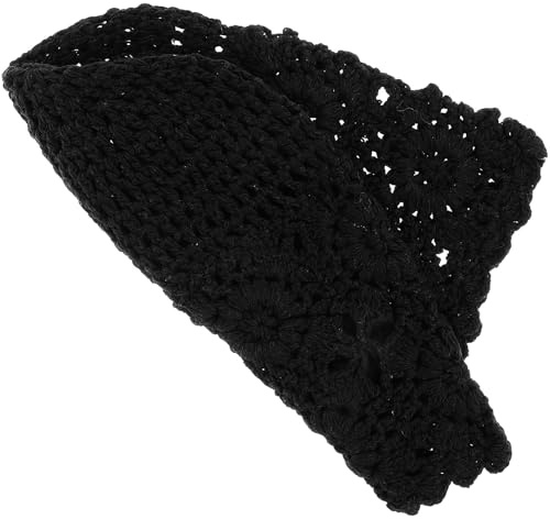 MAGICLULU Turban en Coton Respirant pour Femmes – Bonnet Chimio Léger Noir – Couvre-cheveux Ajustable pour Sommeil, Post-partum et Usage Quotidien