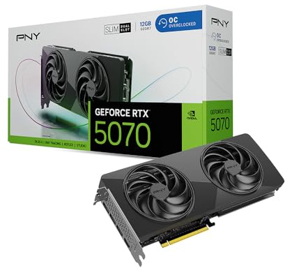 PNY Tarjeta Gráfica GeForce RTX™ 5070 12GB Slim OC Dual Fan 2-Slot