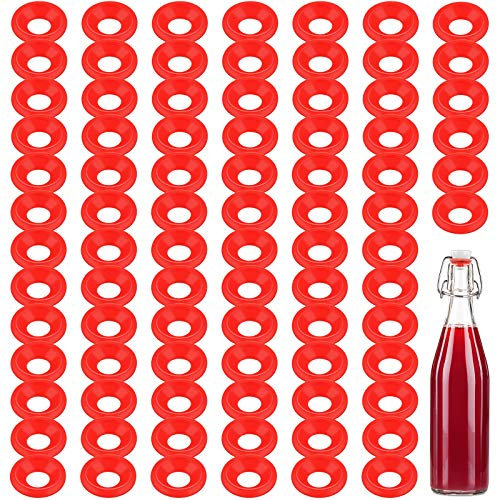 70 Juntas de Goma de Silicona para Botellas Abatibles Oscilantes - Tapas a Prueba de Fugas Compatible con Botella Grolsch - Uso de Sellado de Soda, Cerveza y Hogar