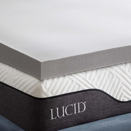 LUCID Memory Foam Matratzen Topper 90x200cm mit Bambuskohle, 7,5 cm dicke Matratzenauflage 90 x 200 cm