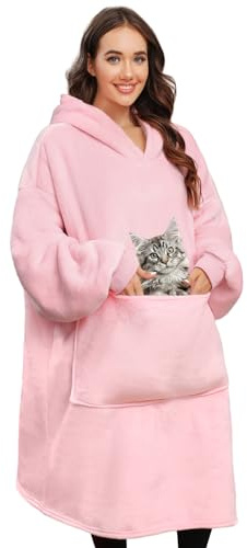 CMTOP Hoodies Dressing Gowns Jumpers Oversized Fluffy Hoody Sherpa Robes Plush Fleece Pyjamas Bathrobe Lazy Comfortable Bear Sweatshirt Big Pocket Lounge Wear Blanket Womens