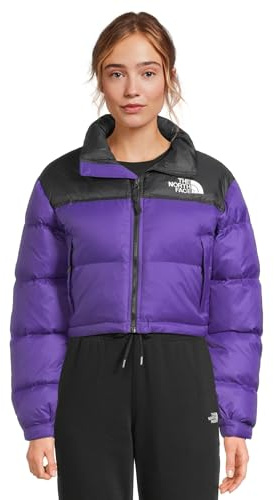 The North Face NF0A5GGES961 Nuptse Short Jacket Jacket Femme PEAK PURPLE/TNF BLACK Taille L