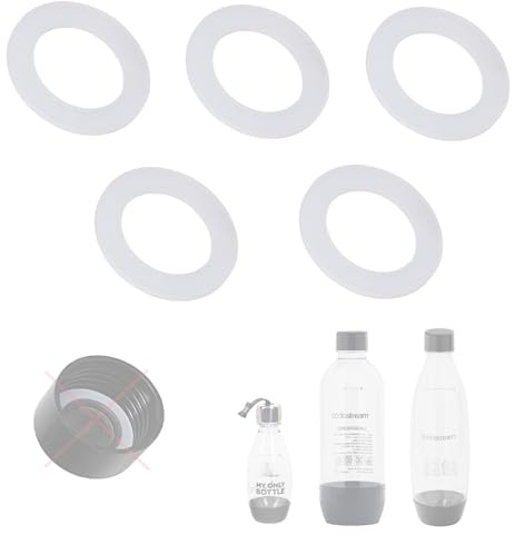 Snapworld-Kaffee 5X Dichtung O-Ring Ersatz für Deckeldichtung der Kunsttofflaschen vom Wassersprudler kompatibel mit Sodastream D57