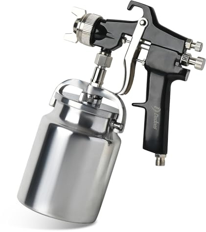 Dedoes Industries - 2.0 mm Siphon Feed Spray Gun with 1000 ml Metal Cup - Precision LVLP Paint Sprayer - Professional & DIY Projects - Efficient Painting Tools - Consistent Finish