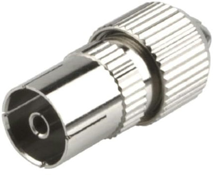 Brightium Clavija de antena recta para satélite y TV, macho, ideal para conexiones de señal de televisión y sistemas de recepción satelital.