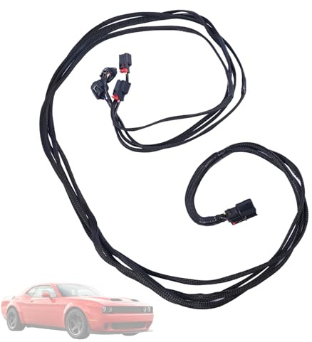 Magimaker Front Headlight Fog Light Wire Harness Plug 68259674AA Compatible with Dodge Challenger 2015-2022 Replace 68259674AB Lamp Wiring Harness