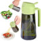 Eckerdromk Spruzzino Olio per Friggitrice Aria 2 in 1, 470ml Spruzzino Nebulizzatore, Olio Spray per Friggitrice ad Aria, Spray per Olio da Cucina, Dosatore D'Oliva Bottiglia Oliera Spray (Verde)