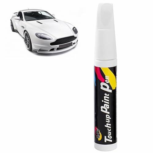 Pluma De Retoque del Coche,Bolígrafo de Reparación Arañazos Coche,Rotulador Arañazos Coches,Bolígrafo Quita Arañazoses Coches,para Retoque y Reparación de Pintura,Reparador Para Pintura,Blanco