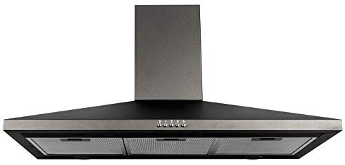 SIA AMZCHL90BL 90cm Black Pyramid Chimney Cooker Hood Kitchen Extractor Fan