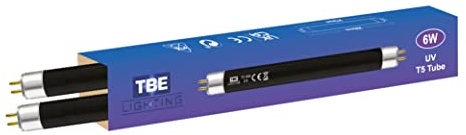 TBE LIGHTING Tubi di controllo banconote T5 6w 225mm 9'' Lampadine CFL Crea luce ultravioletta UV nera per aiutare nel rilevamento di banconote e passaporti falsi G5 2 pin di base raccordi