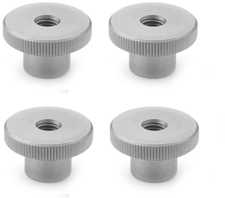 Ganter Normelemente | Écrou moleté haut - DIN 466-M2.5-NI | Filetage: M2.5 | Acier inoxydable | 4pcs