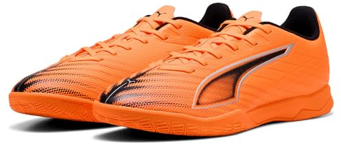 Puma Tenis de fútbol Ultra 6 Play It Unisex, Heat Fire Puma Negro Rojo Brillante, 41 EU