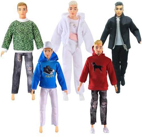 Walenbily vêtements Hiver 18 pièces 30 cm Ensemble d'accessoires de poupée 3 Vestes 2 Pulls 3 Pantalons Longs 3 sous-vêtements 3 Paires de Chaussures 2 Chapeaux 2 Shorts