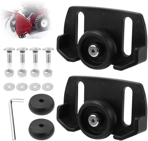 17pcs Universal Roller Skid Snow Thrower Shoes Kit, Durable Snowblower Skid Shoes Replacement Parts Snow Blower Skid Shoes with Wheels Easy To Use Practical Accessories